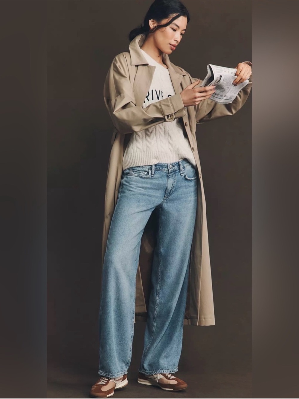 New Rag & Bone Saige Low Rise Relaxed Straight Jeans